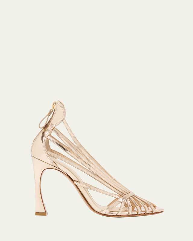 Fran Metallic Leather Sandals